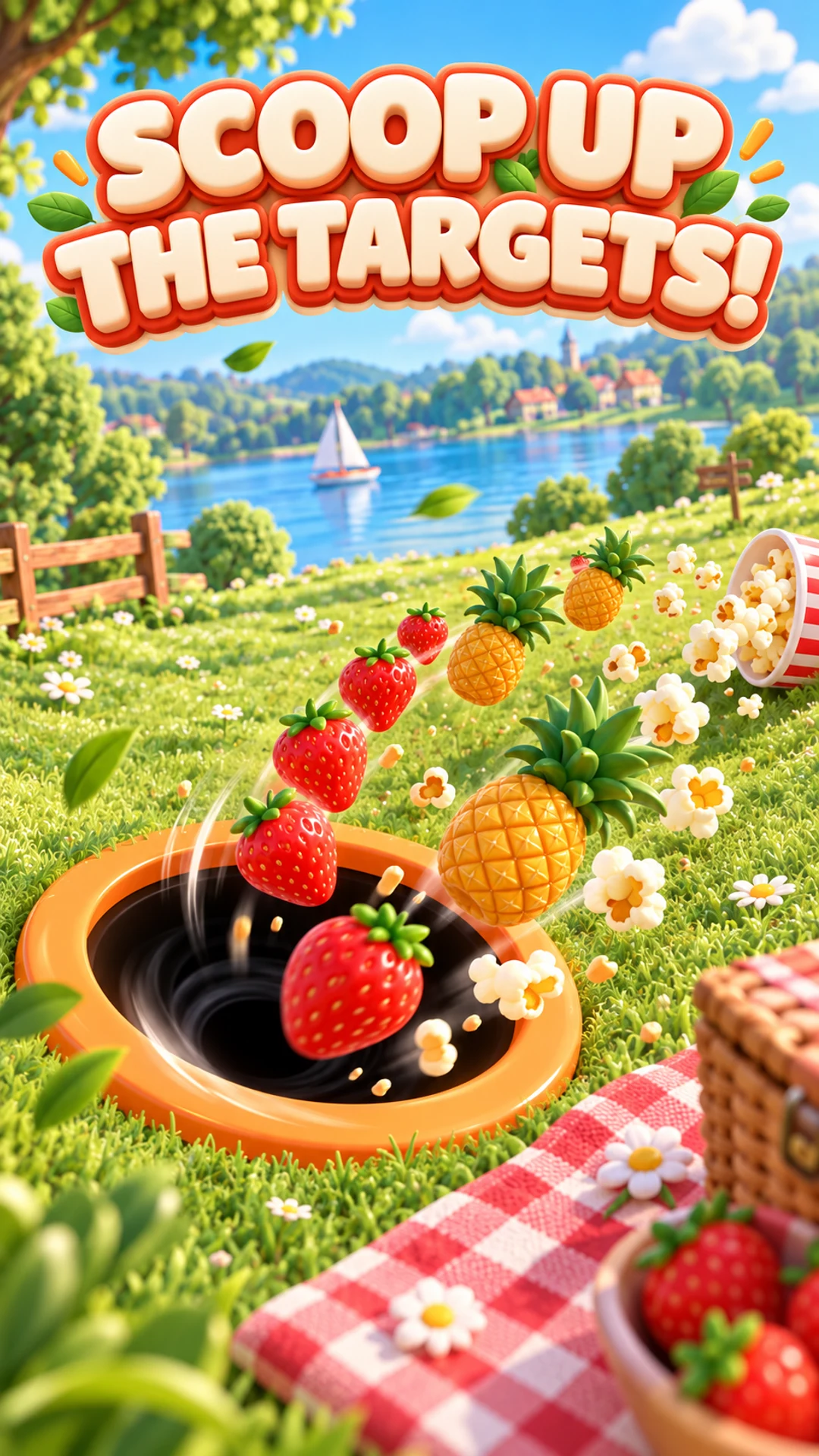Promotional illustration: scoop up the level targets